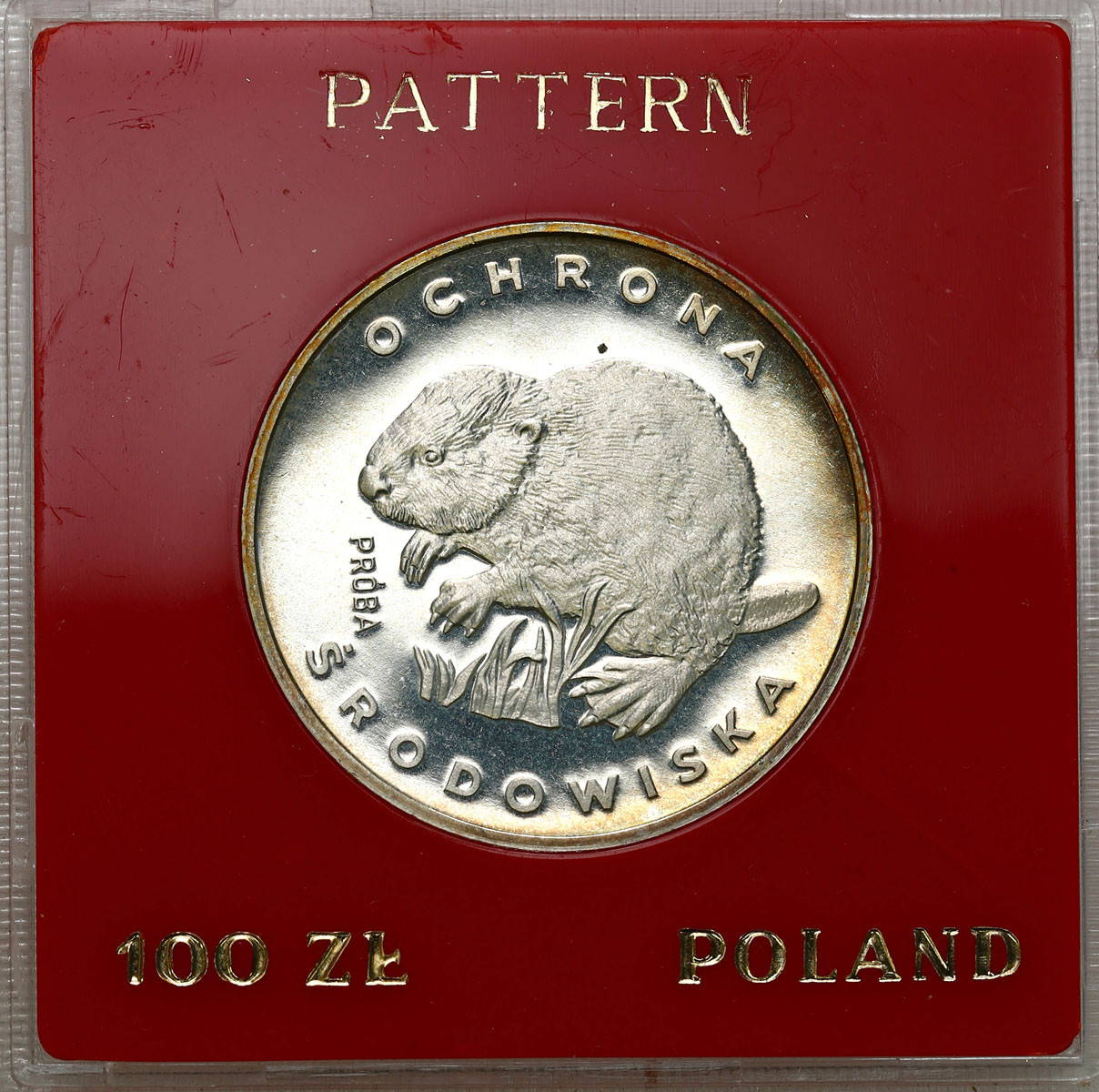 PRL. PRÓBA srebro 100 złotych 1978 Bóbr - rzadsze